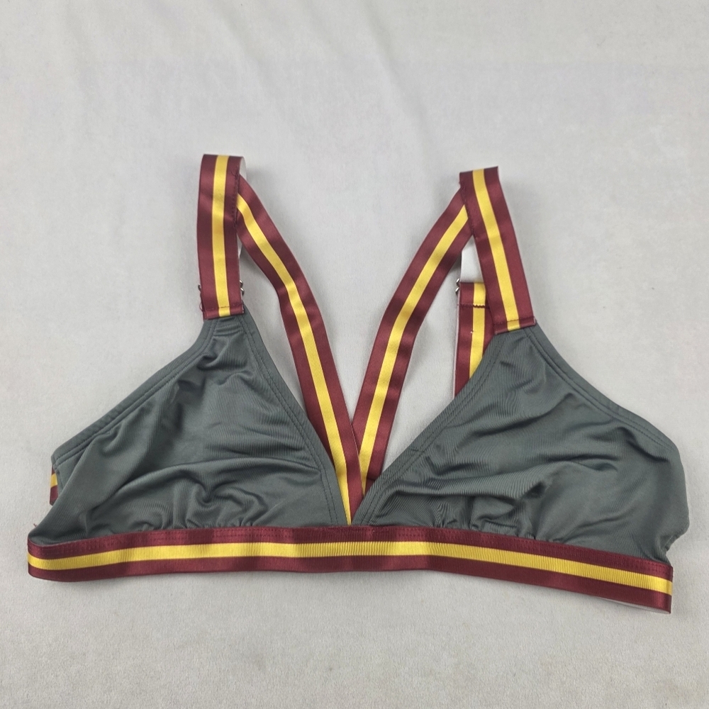 Fantasy Lingerie Harry Potter Grifindor Gray and Maroon Strappy Bralette Cosplay